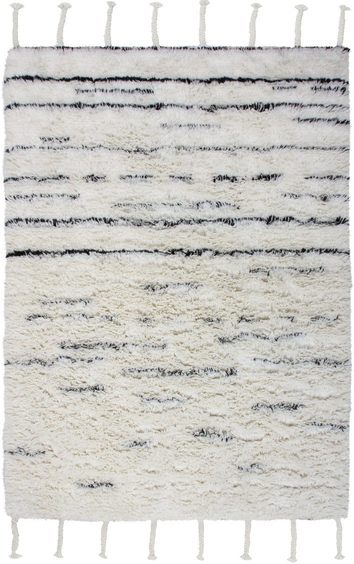 Hochflor Teppich, Nador 110, natur/elfenbein, rechteckig, Höhe 55mm