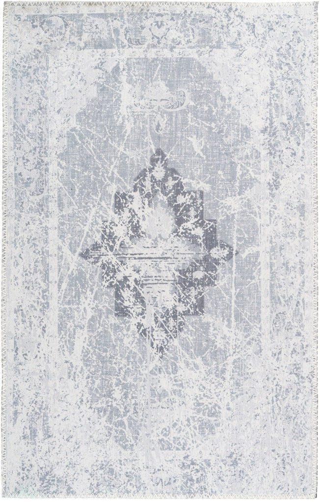 Kurzflor Vintage Teppich, Prayer 120, grau, rechteckig, Höhe 5mm