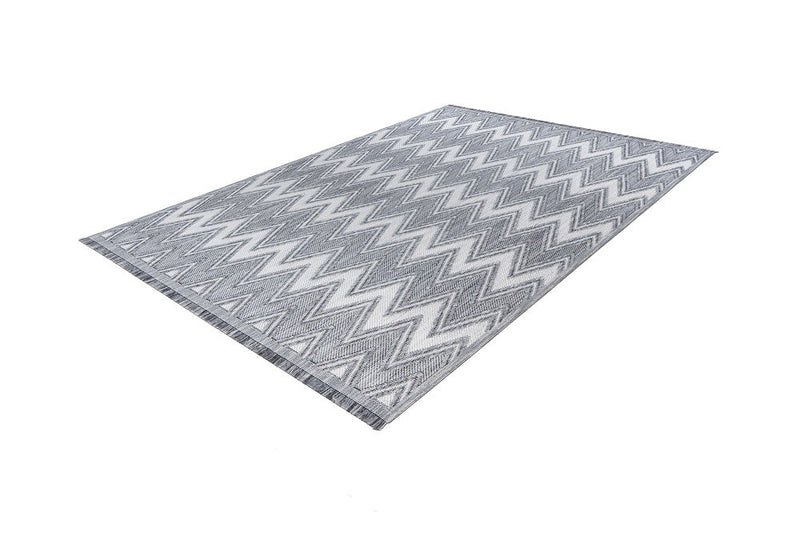 Kurzflor Teppich, Sarai 225, grau/weiß, rechteckig, Höhe 10mm