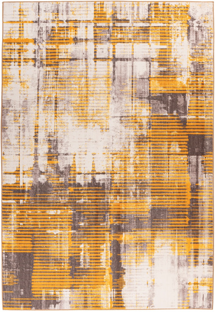 Kurzflor Vintage Teppich, Aphira 800, gelb, rechteckig, Höhe 6mm