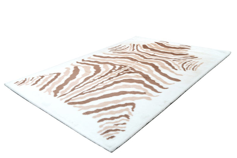 Hochflor Teppich, Tibar Animals 400, elfenbein/taupe/weiß, rechteckig, Höhe 30mm