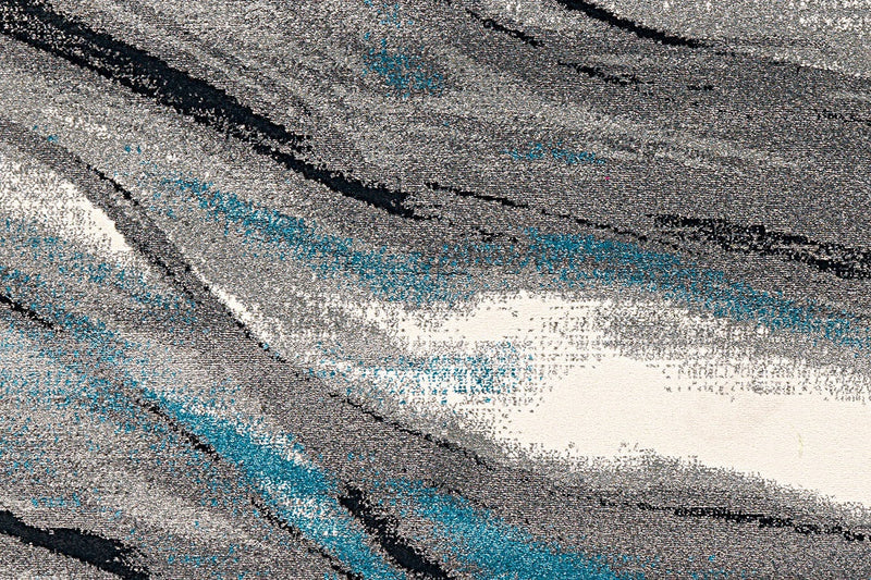 Kurzflor Vintage Teppich, Moose 4400, grau/blau/weiß, rechteckig, Höhe 18mm