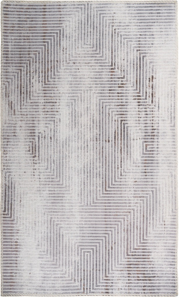 Kurzflor Teppich, Tayah 600, grau, rechteckig, Höhe 5mm