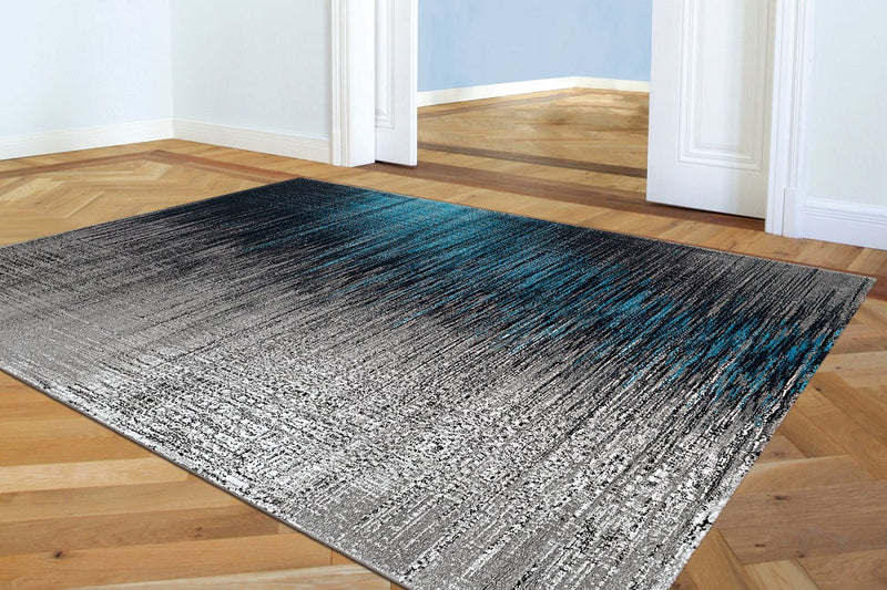 Kurzflor Vintage Teppich, Moose 4800, grau/blau, rechteckig, Höhe 18mm