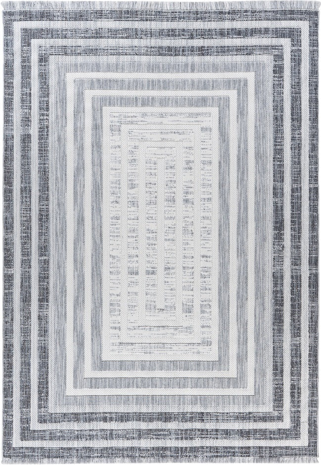 Kurzflor Teppich, Sarai 125, grau, rechteckig, Höhe 10mm