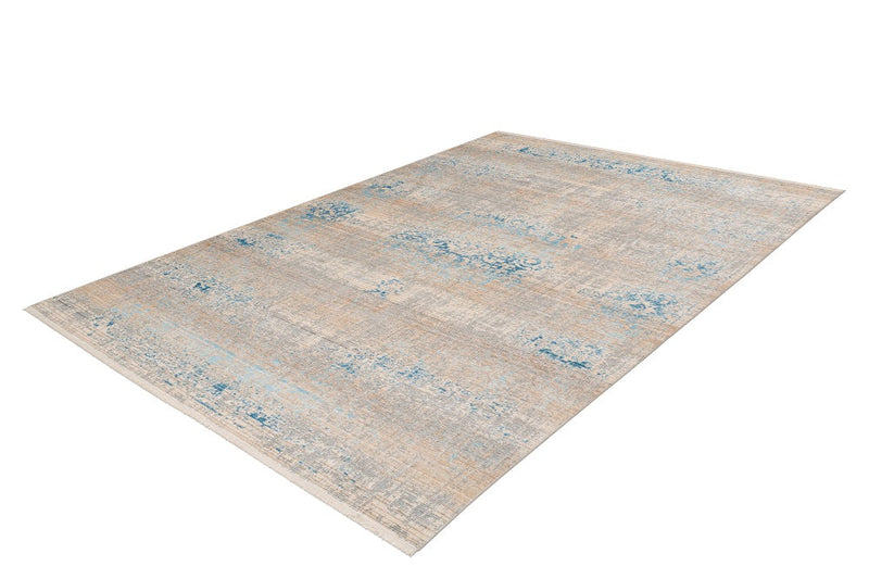 Vintage Teppich, Baroque 300, grau/türkis, rechteckig, Höhe 5mm