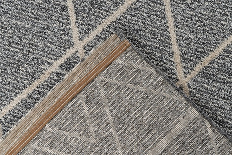 Kurzflor Teppich, Rhombus 325, grau/beige, rechteckig, Höhe 10mm