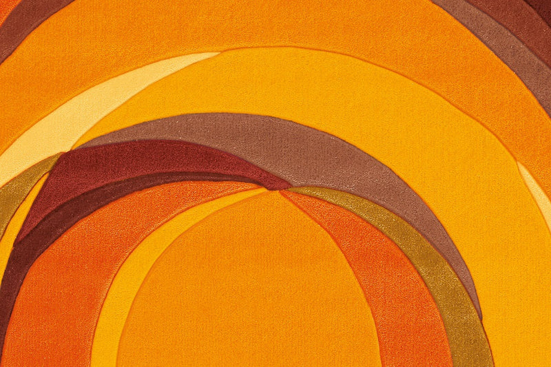 Kurzflor Vintage Teppich, Pirit 3020, multi/orange, eckig, Höhe 17mm