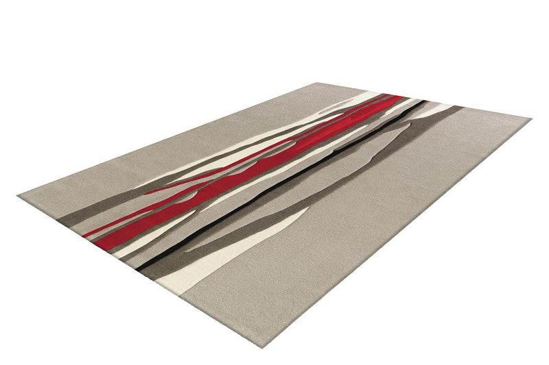 Kurzflor Vintage Teppich, Pirit 3098, taupe/rot, rechteckig, Höhe 17mm
