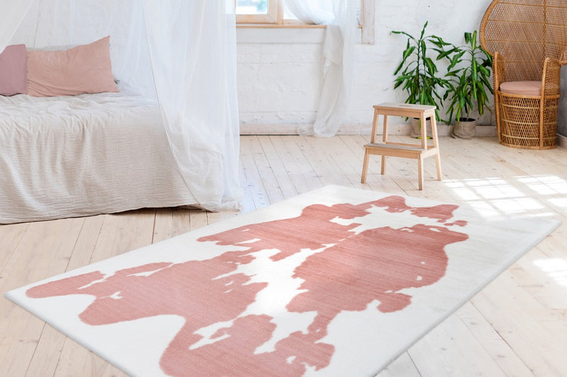 Hochflor Teppich, Tibar Animals 500, rosa/weiß, rechteckig, Höhe 30mm