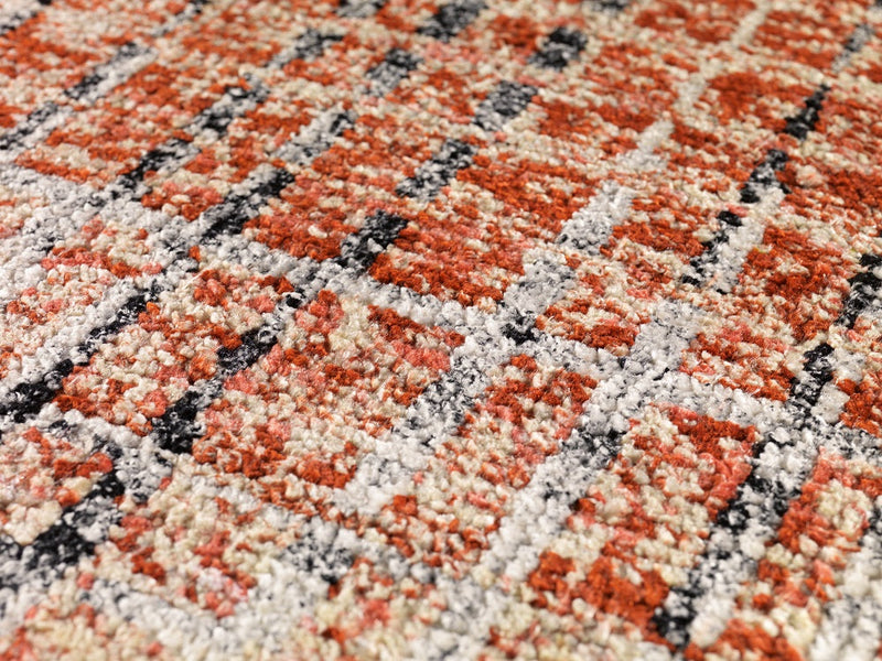 Kurzflor Vintage Teppich, Topat 5040, terra/creme, rechteckig, Höhe 16mm