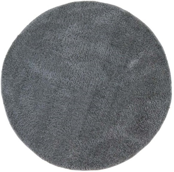 Runder Teppich, Softshine 2236, dunkelgrau, rund, Höhe 14mm