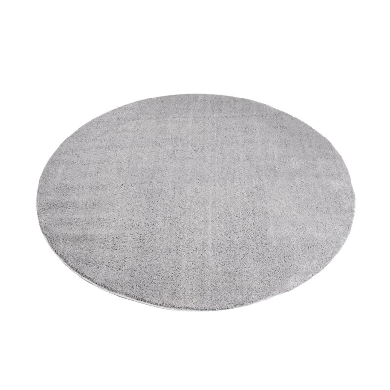Runder Teppich, Softshine 2236, grau, rund, Höhe 14mm