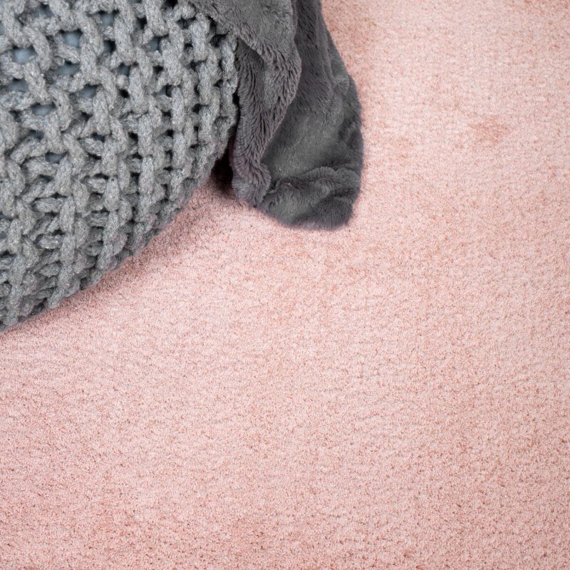 Runder Teppich, Softshine 2236, rosa, rund, Höhe 14mm