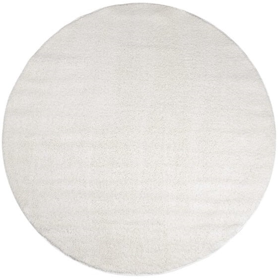 Runder Teppich, Softshine 2236, weiß, rund, Höhe 14mm
