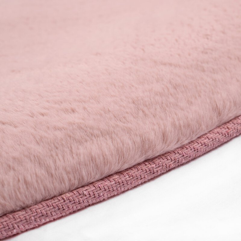 Runder Teppich, Topia Uni, puder-pink, rund, Höhe 21mm