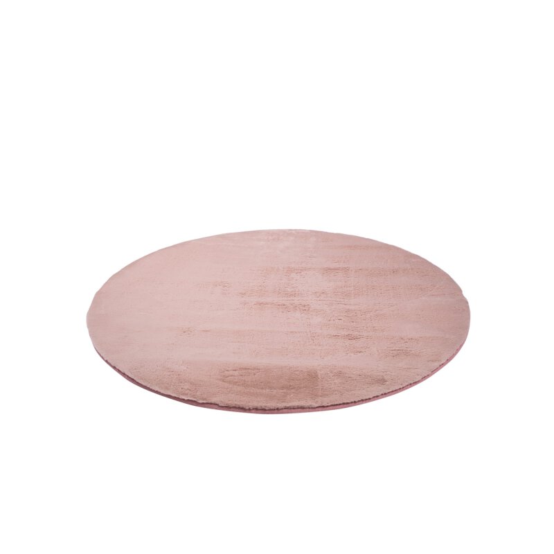 Runder Teppich, Topia Uni, puder-pink, rund, Höhe 21mm