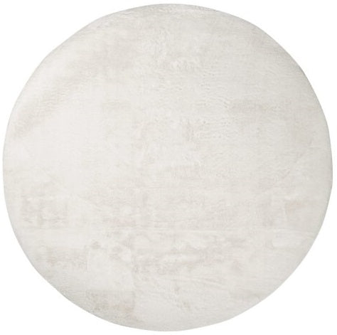 Runder Teppich, Topia Uni, weiß, rund, Höhe 21mm