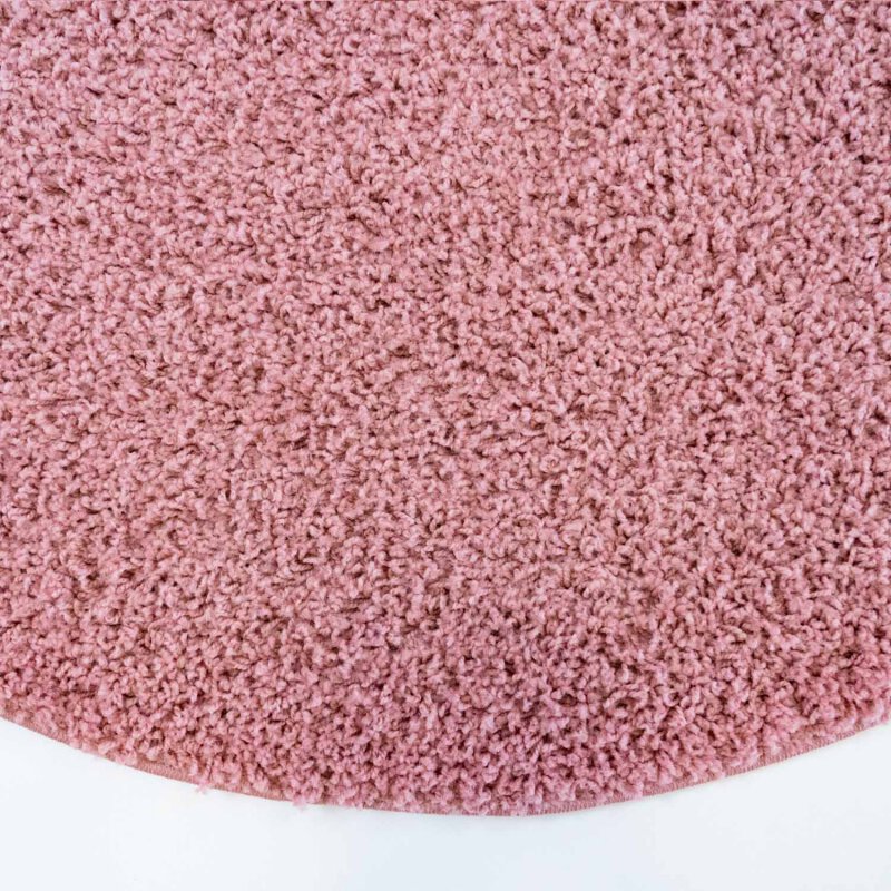 Runder Teppich, Pastell Shaggy, rosa, rund, Höhe 30mm