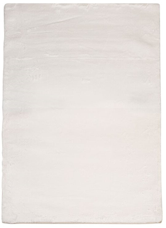 Hochflor Teppich, Topia Uni 400, weiß, rechteckig, Höhe 21mm