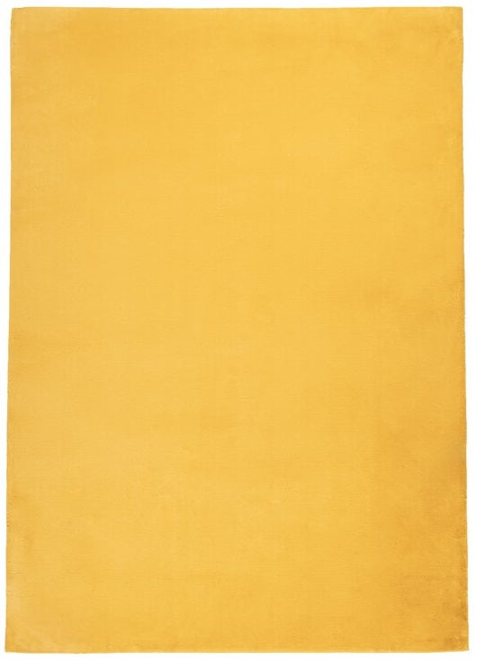 Hochflor Teppich, Topia Uni 400, gelb, rechteckig, Höhe 21mm