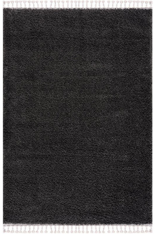 Hochflor Teppich, Pulpy 100, schwarz, rechteckig, Höhe 30mm