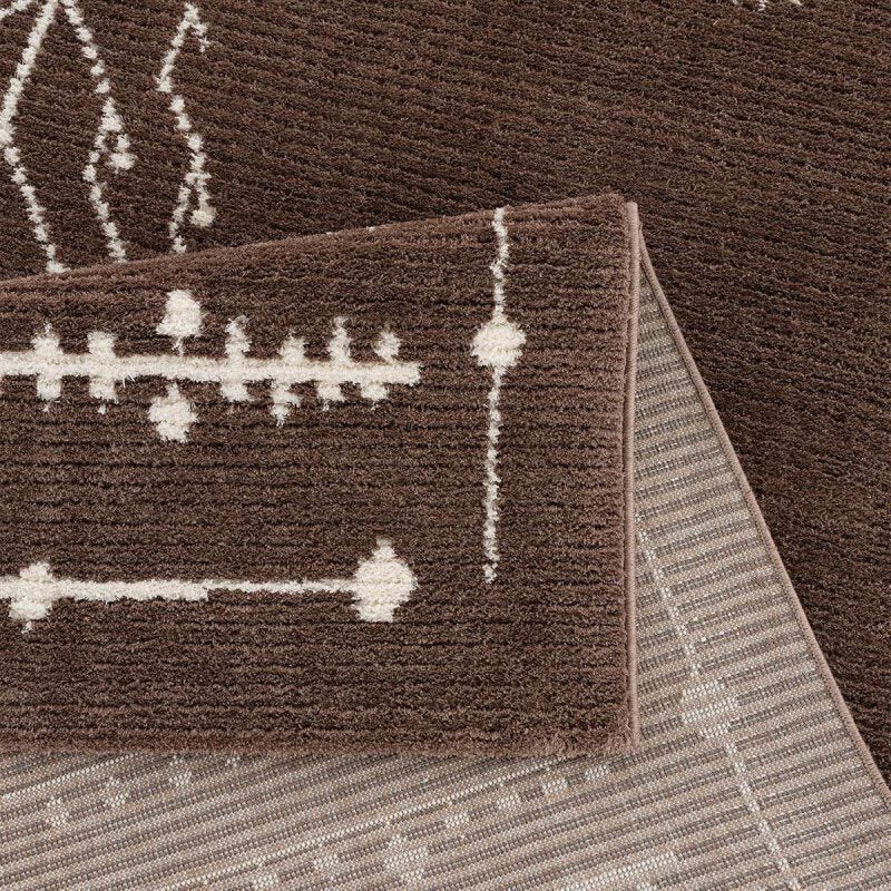Kurzflor Teppich, April 2308, braun, rechteckig, Höhe 10mm