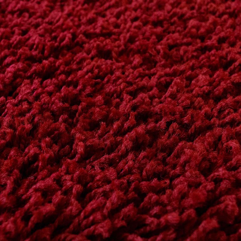Hochflor Teppich, Shaggy Uni 500, rot, rechteckig, Höhe 30mm