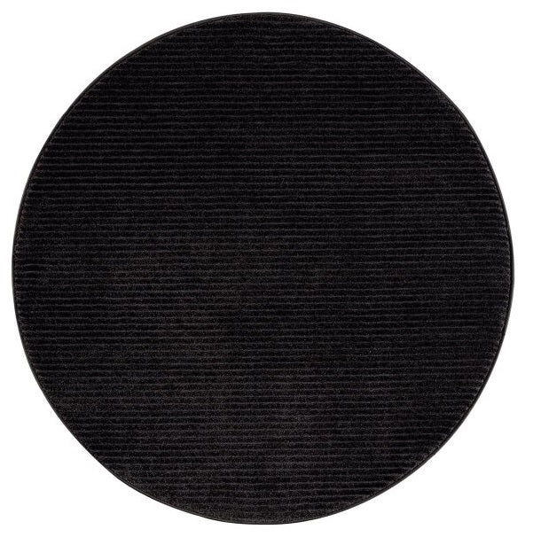 Runder Teppich, Fancy 805, schwarz, rund, Höhe 12mm
