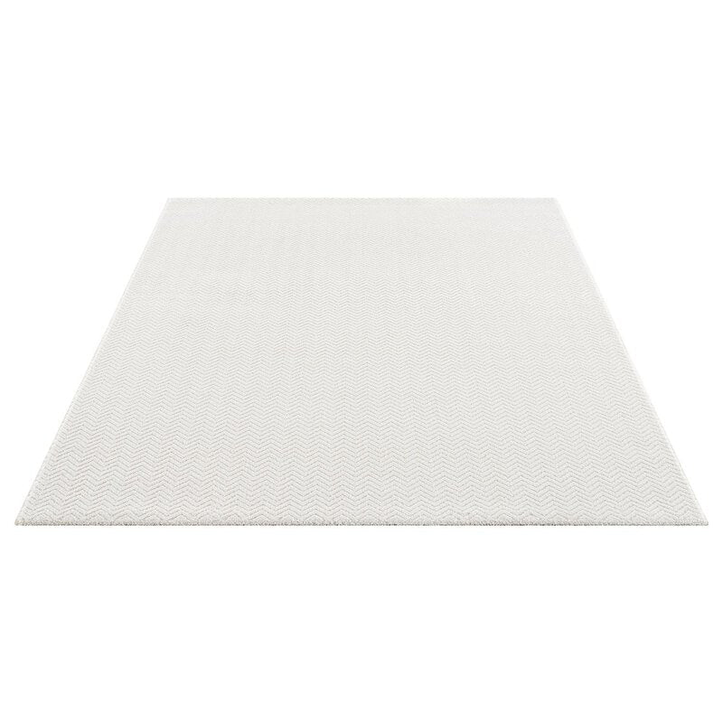 Kurzflor Teppich, Fancy 805, weiß, rechteckig, Höhe 12mm
