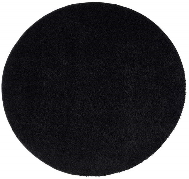 Runder Teppich, City Shaggy 500, schwarz, rund, Höhe 30mm