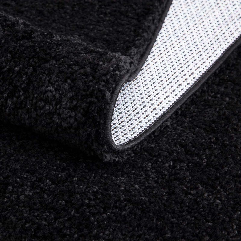 Hochflor Teppich, City Shaggy 500, schwarz, rechteckig, Höhe 30mm