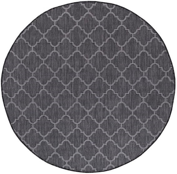 Runder Teppich, Palm 3069, graphit, rund, Höhe 12mm