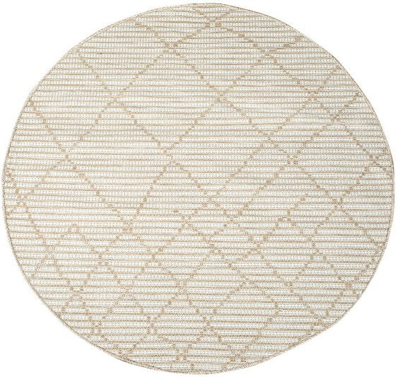 Runder Teppich, Palm 3526, beige, rund, Höhe 12mm