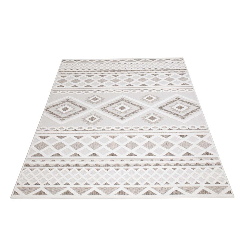 Kurzflor Teppich, Santorini 435, cream, rechteckig, Höhe 5mm